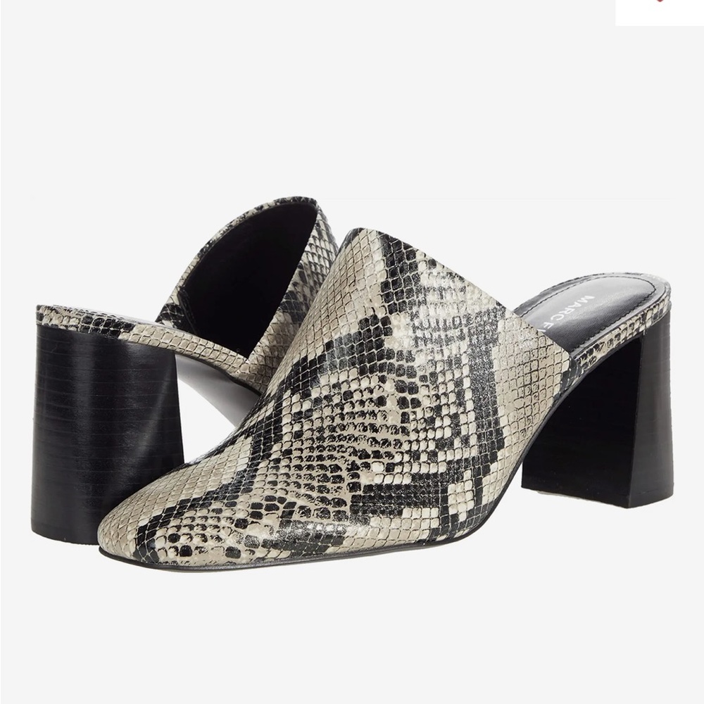 Marc Fisher Fanna2 Snakeskin Printed Mules
